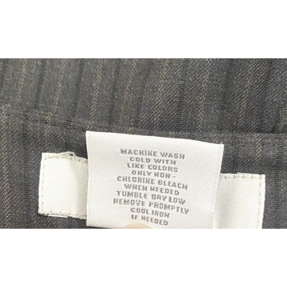 Merona Womens Taupe Striped Suit Blazer Size 10 Pants Size 8 Career Business - Picture 12 of 16